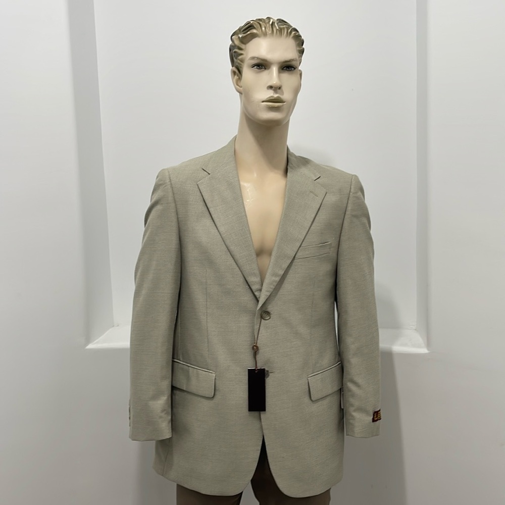 Kenneth Morton Men’s Sport Coat / Blazer Tan Two Buttons One Vent Size Various